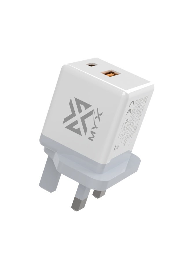 MYX Voltix 20W Compact Travel Charger | PD PPS Fast Charging | USB-C & USB-A | Overcharge Protection - Image 1